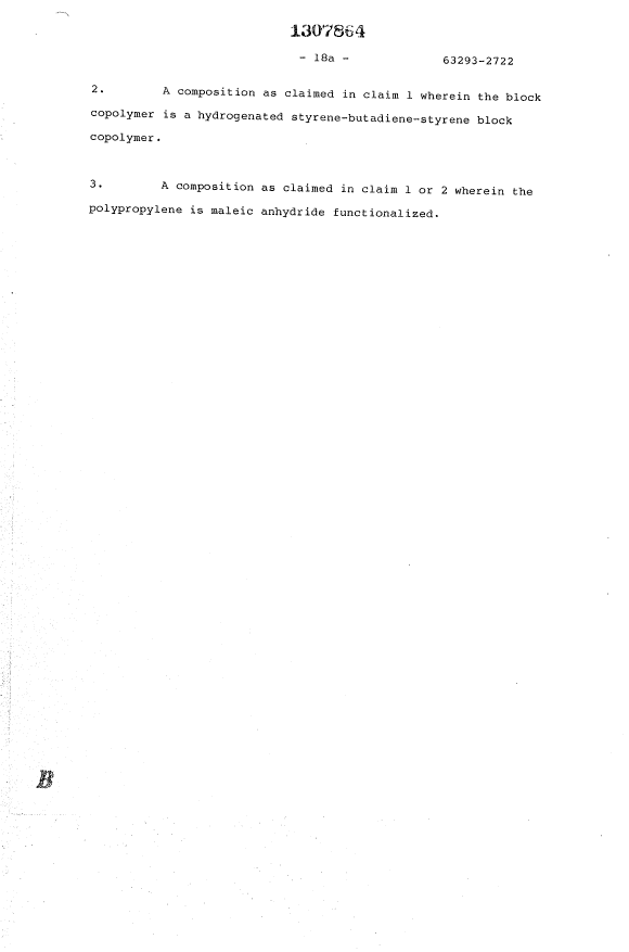 Document de brevet canadien 1307864. Revendications 19931104. Image 2 de 5