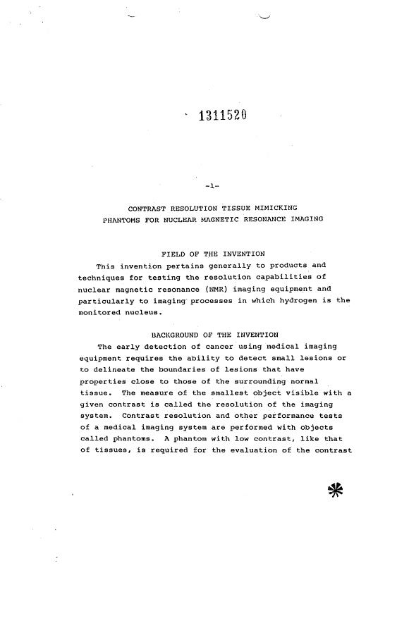 Document de brevet canadien 1311520. Description 19931109. Image 1 de 23