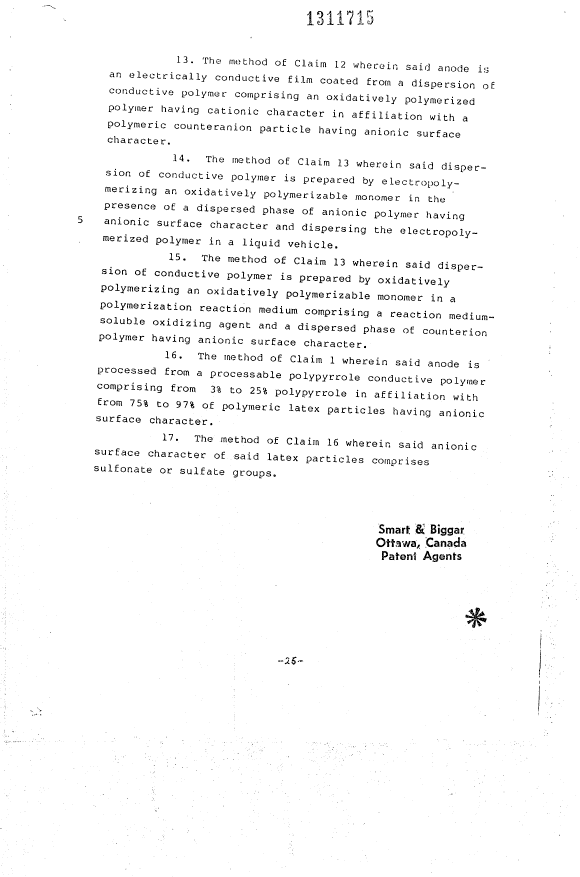 Document de brevet canadien 1311715. Revendications 19931109. Image 4 de 4