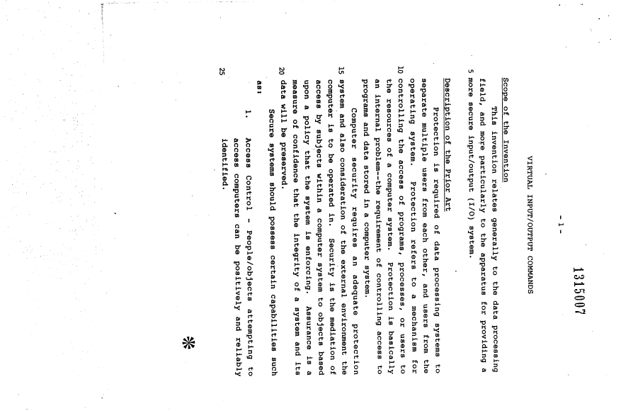 Canadian Patent Document 1315007. Description 19931110. Image 1 of 27