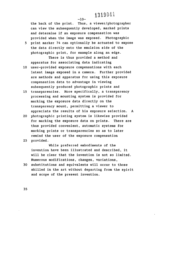 Document de brevet canadien 1319041. Description 19931123. Image 10 de 10