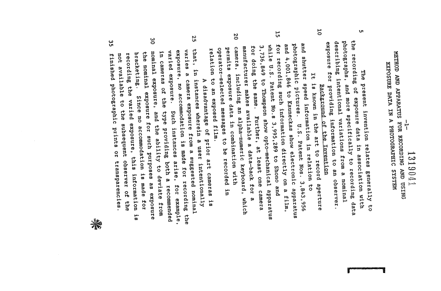 Document de brevet canadien 1319041. Description 19931123. Image 1 de 10