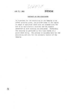 Document de brevet canadien 1319294. Abrégé 19931117. Image 1 de 1