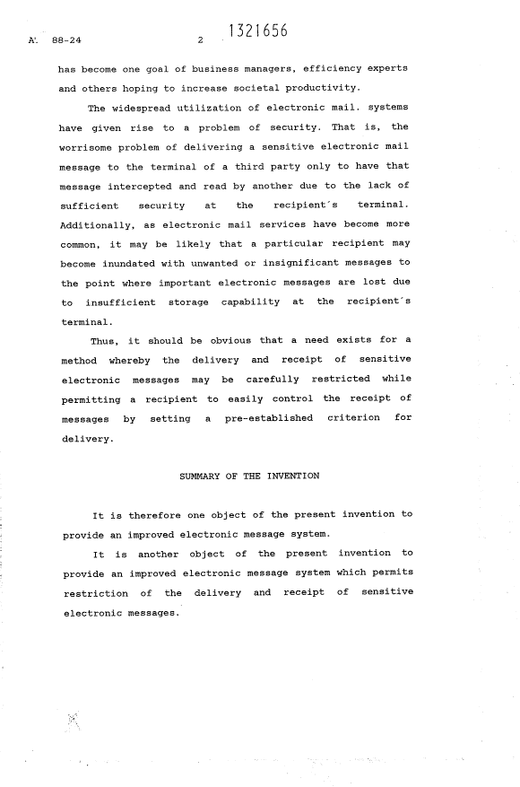 Canadian Patent Document 1321656. Description 19940304. Image 2 of 10