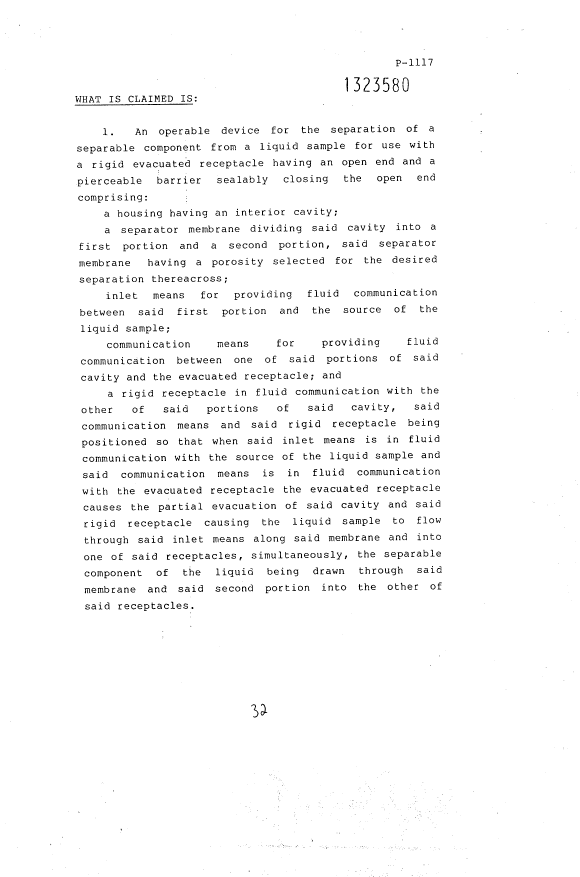 Document de brevet canadien 1323580. Revendications 19940309. Image 1 de 5