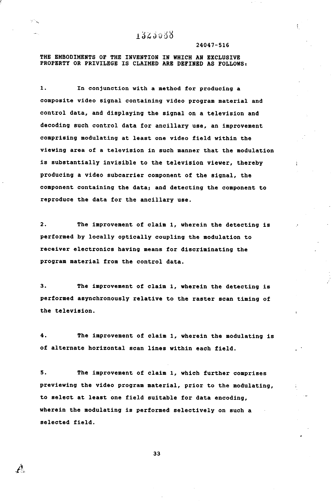 Document de brevet canadien 1323688. Revendications 19940716. Image 1 de 12