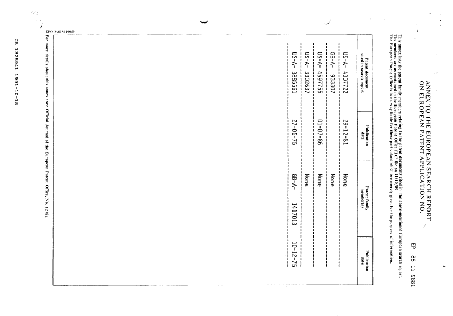 Canadian Patent Document 1325941. Prosecution Correspondence 19911018. Image 3 of 3
