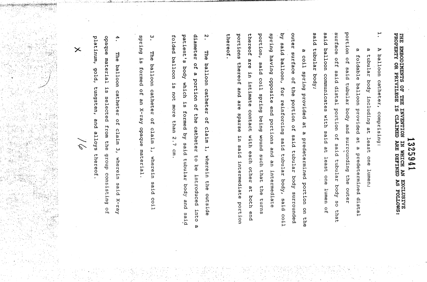 Document de brevet canadien 1325941. Revendications 19940716. Image 1 de 2