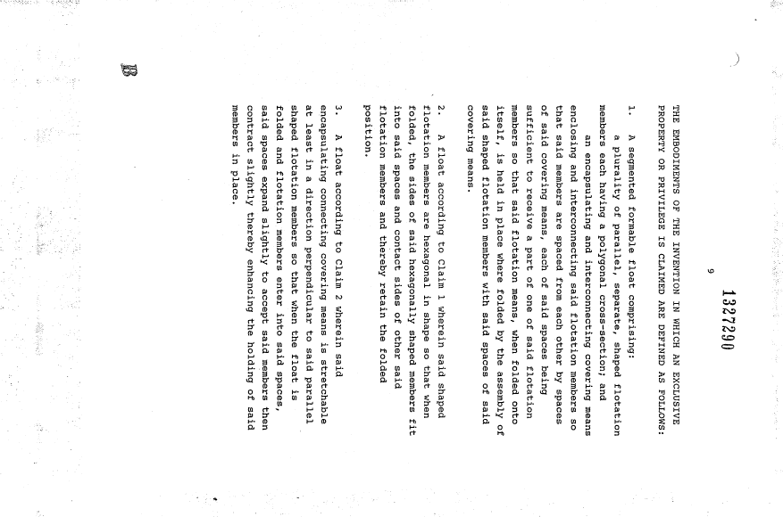 Document de brevet canadien 1327290. Revendications 19940721. Image 1 de 2