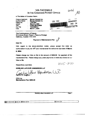 Document de brevet canadien 1327634. Taxes 20040301. Image 1 de 1