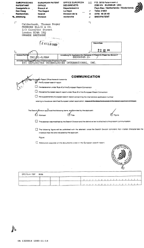 Canadian Patent Document 1328914. Prosecution Correspondence 19901114. Image 2 of 5