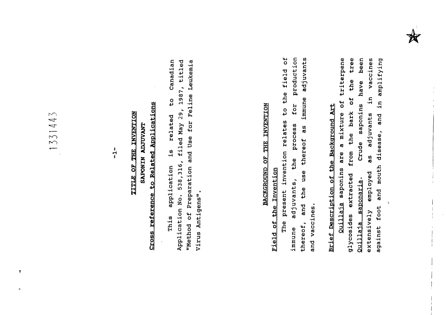 Canadian Patent Document 1331443. Description 19981215. Image 1 of 49