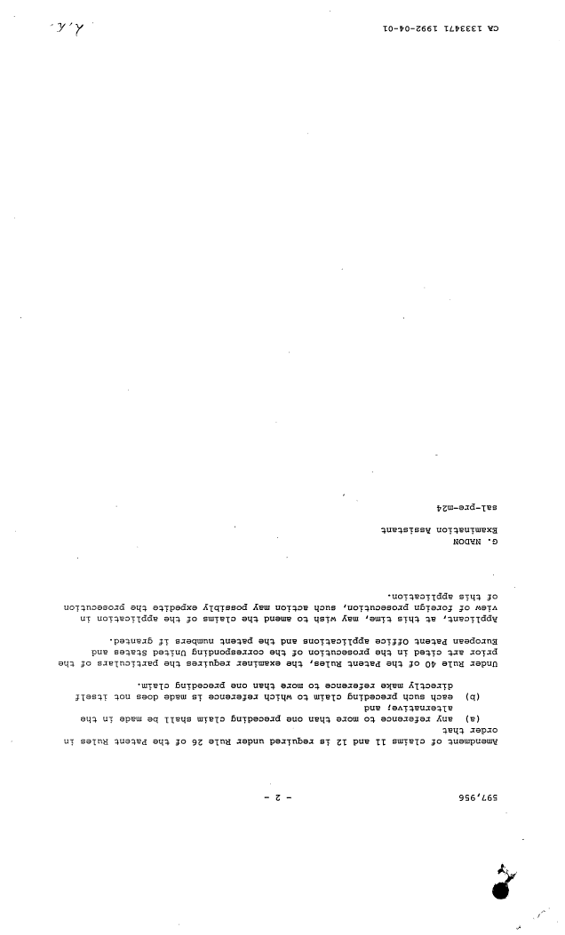 Canadian Patent Document 1333471. Prosecution-Amendment 19911201. Image 3 of 4