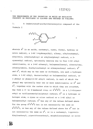 Document de brevet canadien 1337420. Revendications 19941224. Image 1 de 12