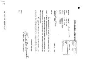 Canadian Patent Document 1339122. Prosecution Correspondence 19960827. Image 1 of 1