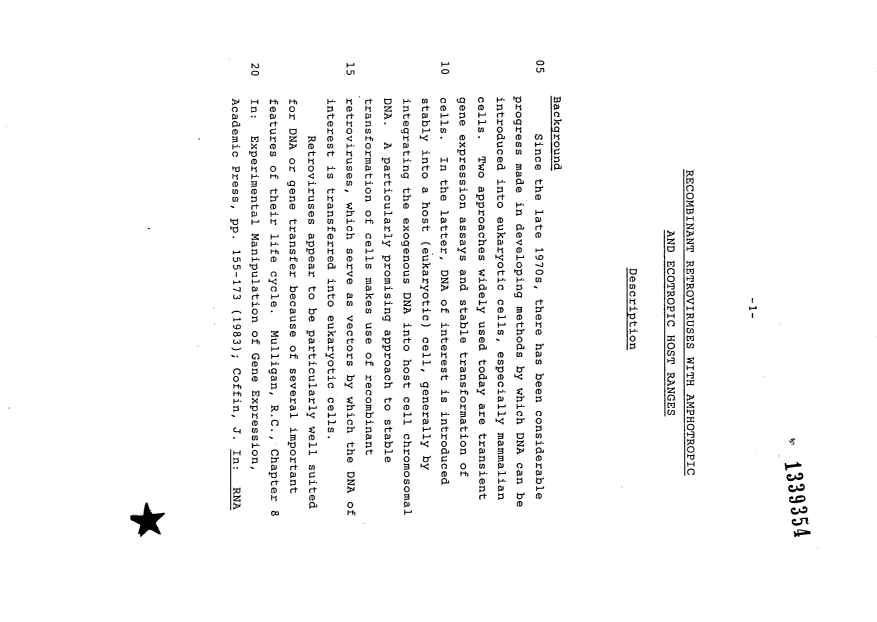 Canadian Patent Document 1339354. Description 19970826. Image 1 of 32