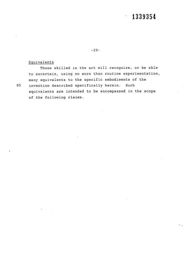 Canadian Patent Document 1339354. Description 19970826. Image 32 of 32