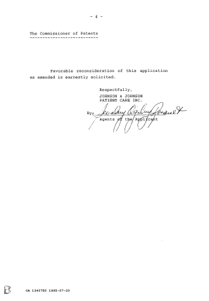 Canadian Patent Document 1340750. Prosecution Correspondence 19950720. Image 4 of 4