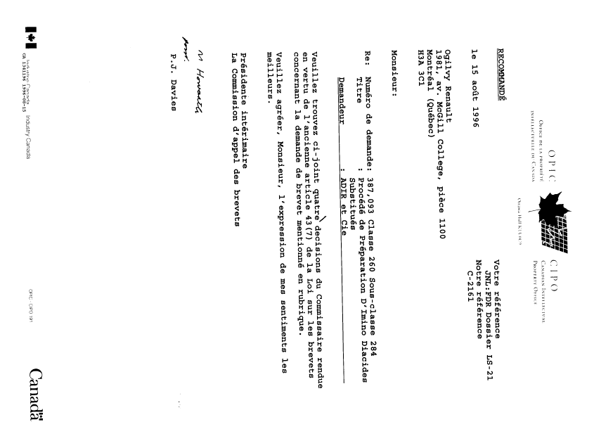 Document de brevet canadien 1341196. Poursuite-Amendment 19951215. Image 1 de 57