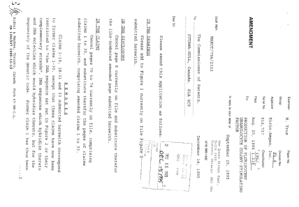 Canadian Patent Document 1341537. Prosecution-Amendment 19941215. Image 1 of 10