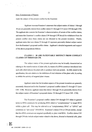 Canadian Patent Document 1341565. Prosecution Correspondence 19991012. Image 2 of 26