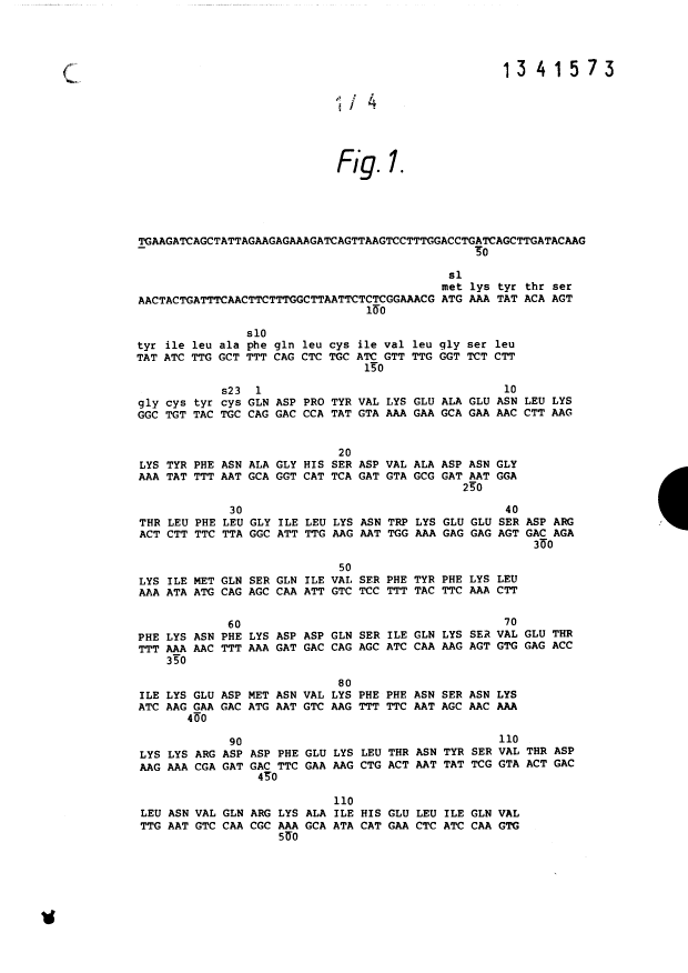 Document de brevet canadien 1341573. Dessins 20080513. Image 1 de 4