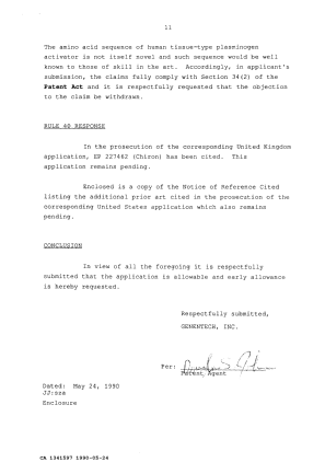Canadian Patent Document 1341597. Prosecution Correspondence 19900524. Image 11 of 11