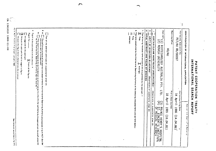 Canadian Patent Document 1341619. Prosecution Correspondence 19891106. Image 5 of 5