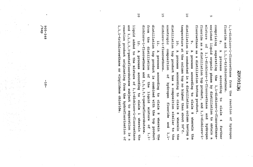 Document de brevet canadien 2000136. Revendications 19901104. Image 2 de 2