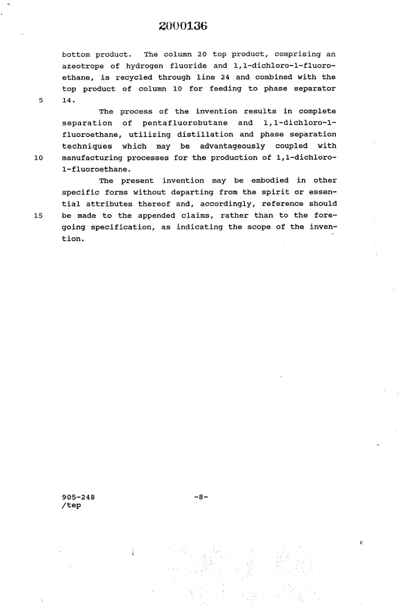 Document de brevet canadien 2000136. Description 19901104. Image 8 de 8