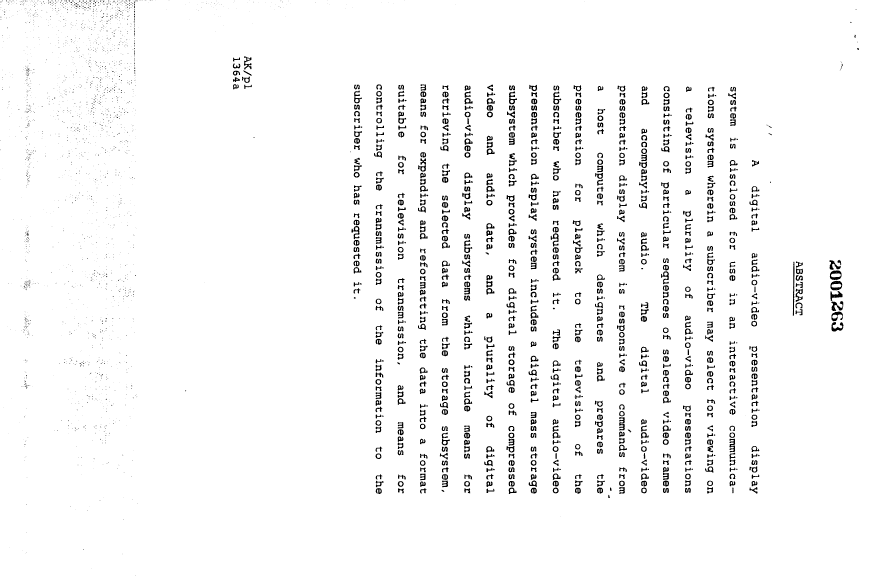 Document de brevet canadien 2001263. Abrégé 19900425. Image 1 de 1