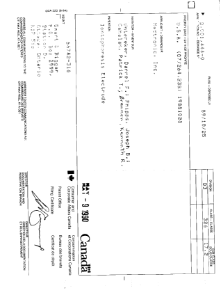 Canadian Patent Document 2001444. Assignment 19891025. Image 12 of 12