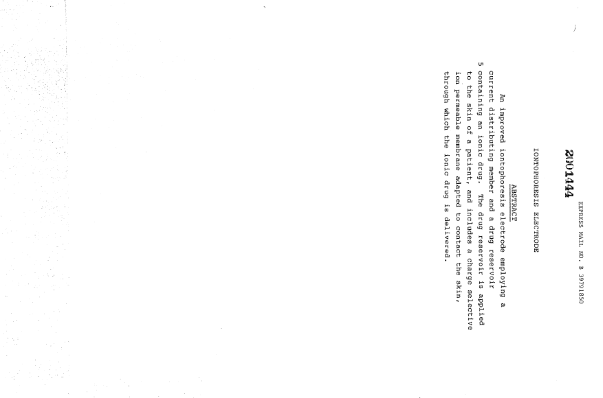 Document de brevet canadien 2001444. Abrégé 19940401. Image 1 de 1