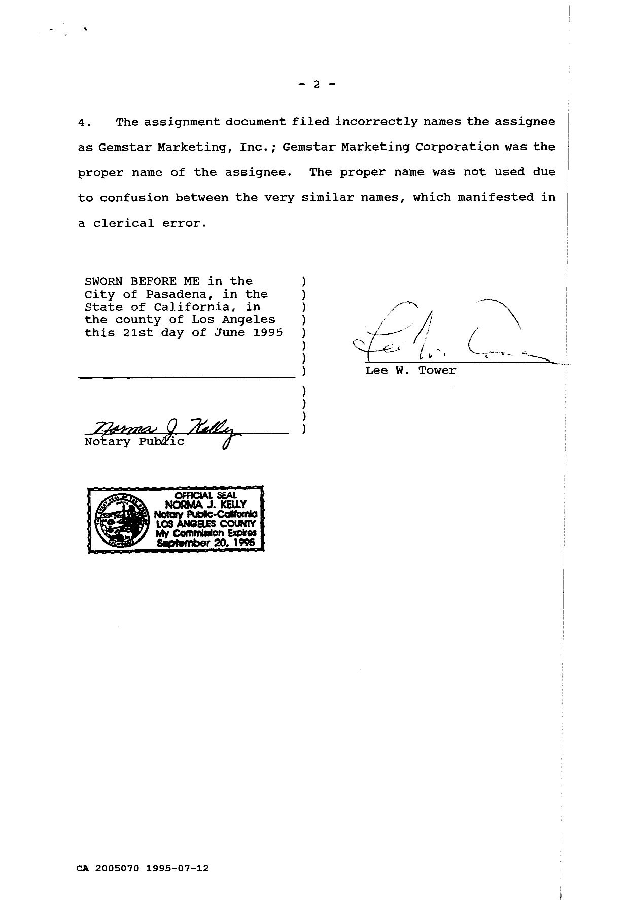 Canadian Patent Document 2005070. Prosecution-Amendment 19941212. Image 3 of 3