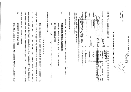 Document de brevet canadien 2005070. Poursuite-Amendment 19990129. Image 1 de 5