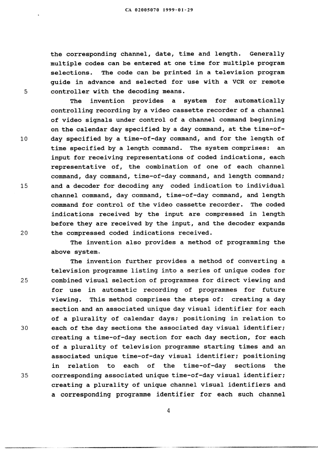 Document de brevet canadien 2005070. Poursuite-Amendment 19990129. Image 3 de 5