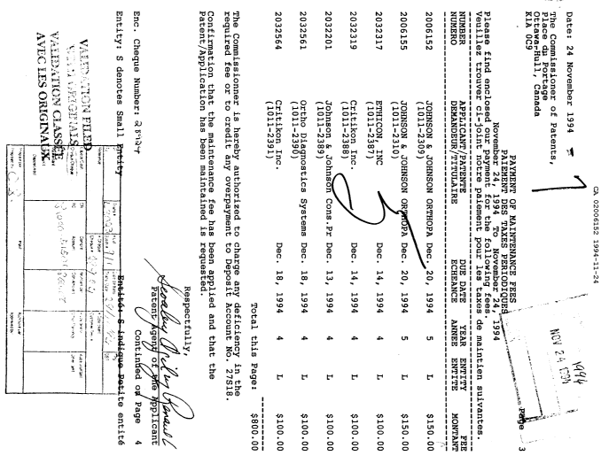 Document de brevet canadien 2006152. Taxes 19941124. Image 1 de 1