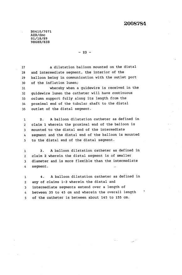 Document de brevet canadien 2008784. Revendications 19940409. Image 2 de 7