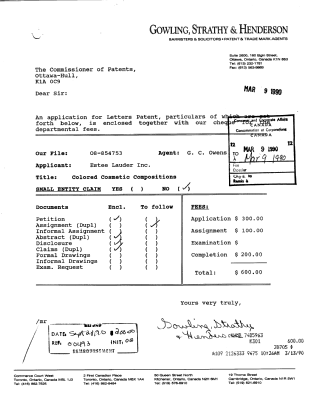 Document de brevet canadien 2013429. Cession 19900309. Image 1 de 9