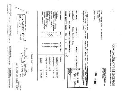 Canadian Patent Document 2013429. Assignment 19900309. Image 1 of 9