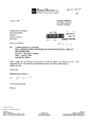 Document de brevet canadien 2015460. Taxes 20070417. Image 1 de 1
