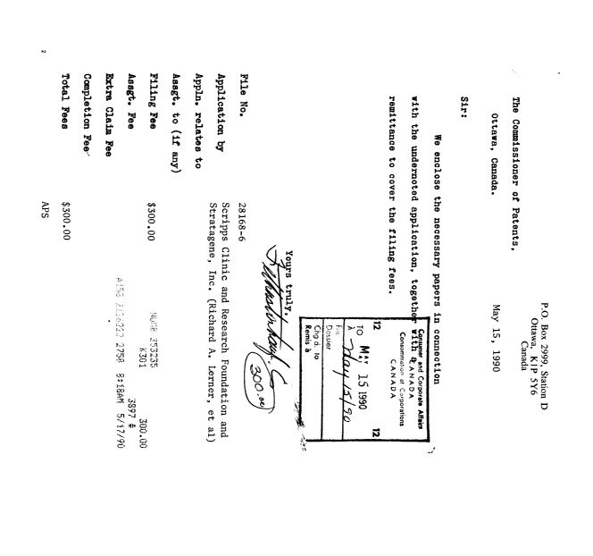 Document de brevet canadien 2016842. Cession 19900515. Image 1 de 8