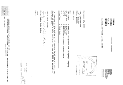 Canadian Patent Document 2017380. PCT Correspondence 19931117. Image 1 of 1