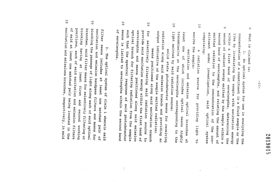 Document de brevet canadien 2019015. Revendications 19940312. Image 1 de 6