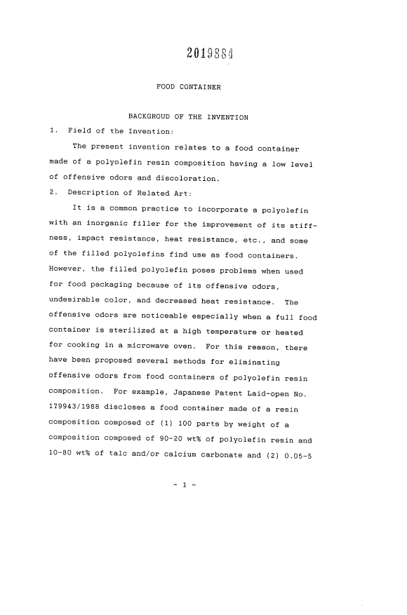 Document de brevet canadien 2019884. Description 19931218. Image 1 de 23