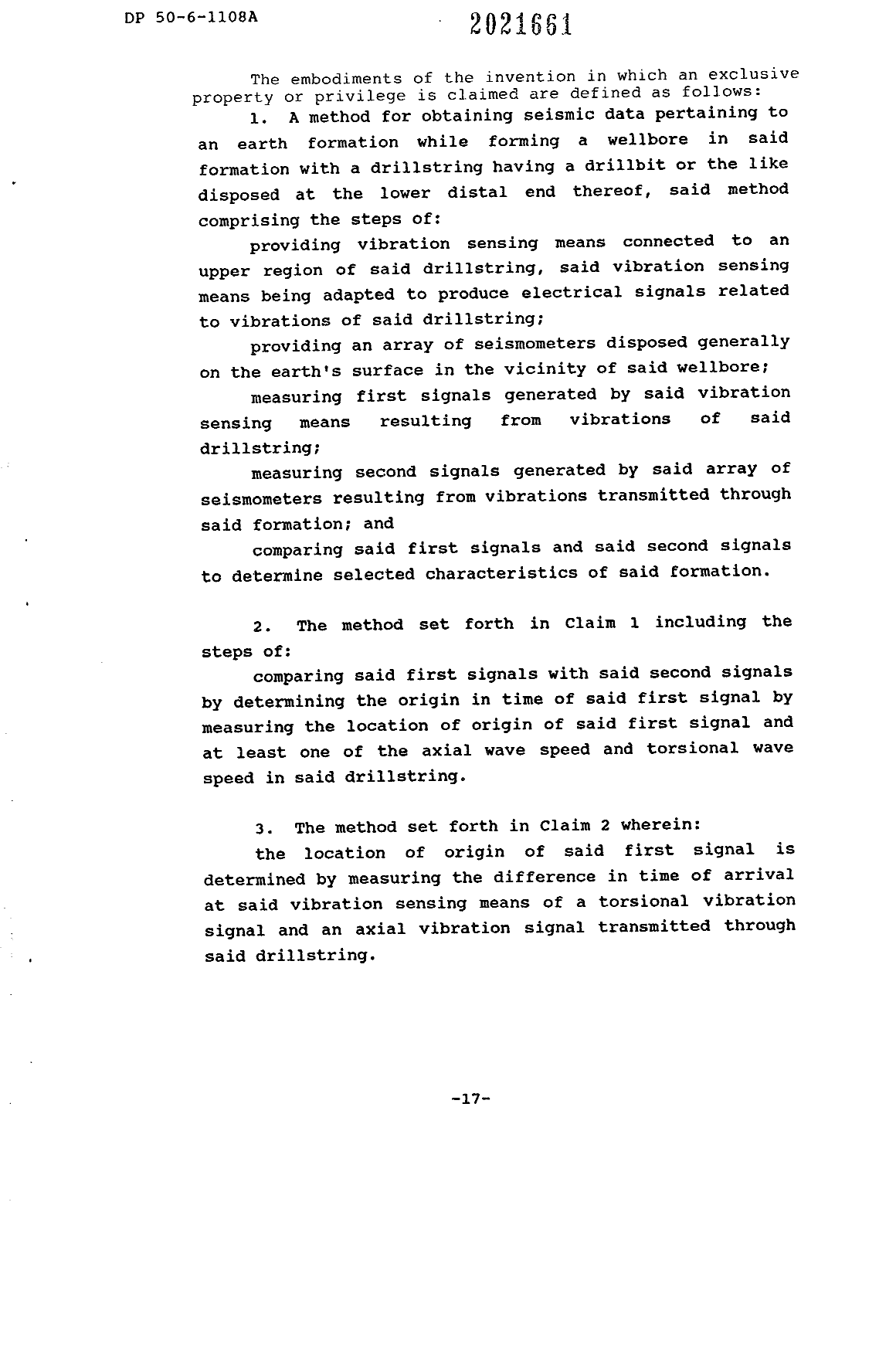 Document de brevet canadien 2021661. Revendications 19940302. Image 1 de 6