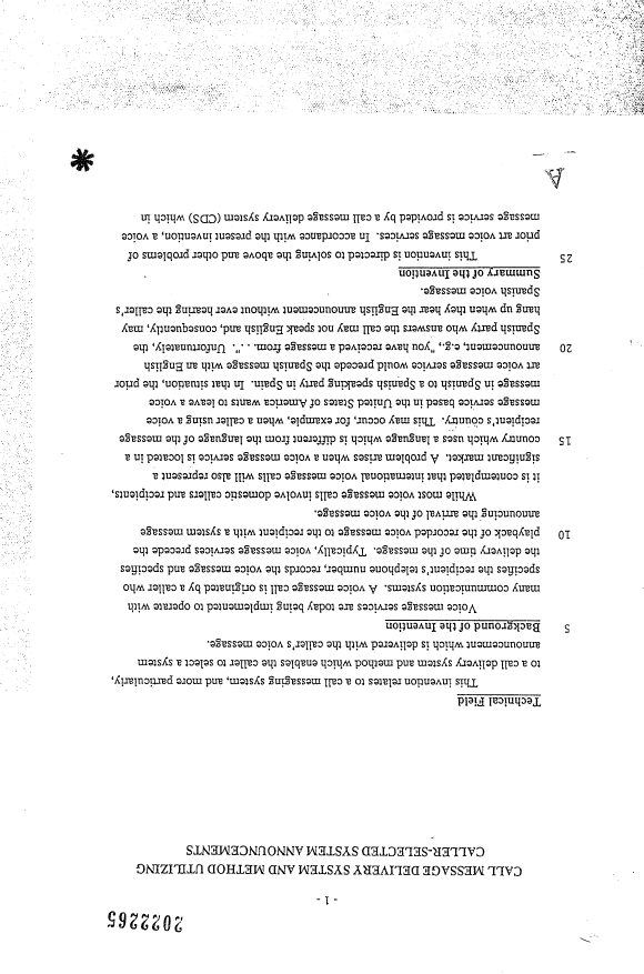 Document de brevet canadien 2022265. Description 19961209. Image 1 de 24