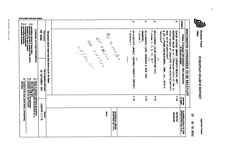 Document de brevet canadien 2022640. Poursuite-Amendment 19941205. Image 3 de 3