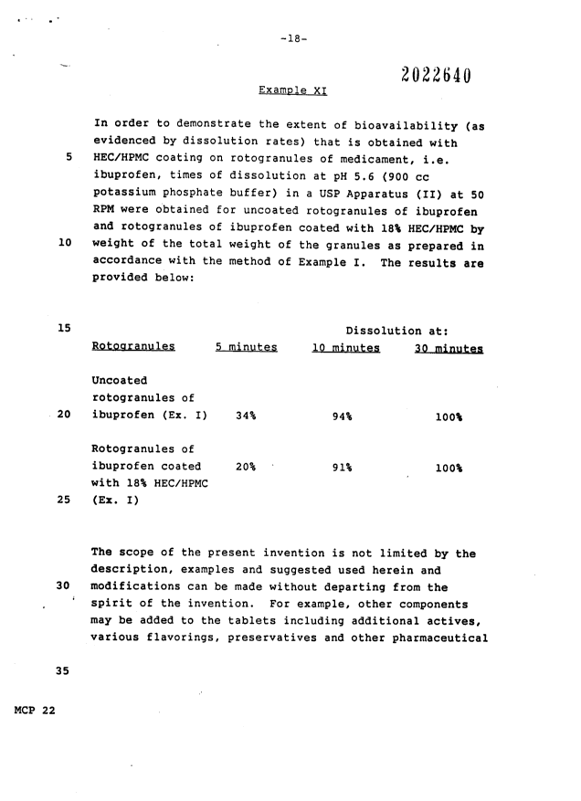 Document de brevet canadien 2022640. Description 19961211. Image 18 de 19