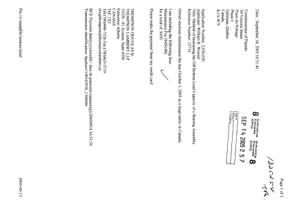 Document de brevet canadien 2026630. Taxes 20041214. Image 1 de 1